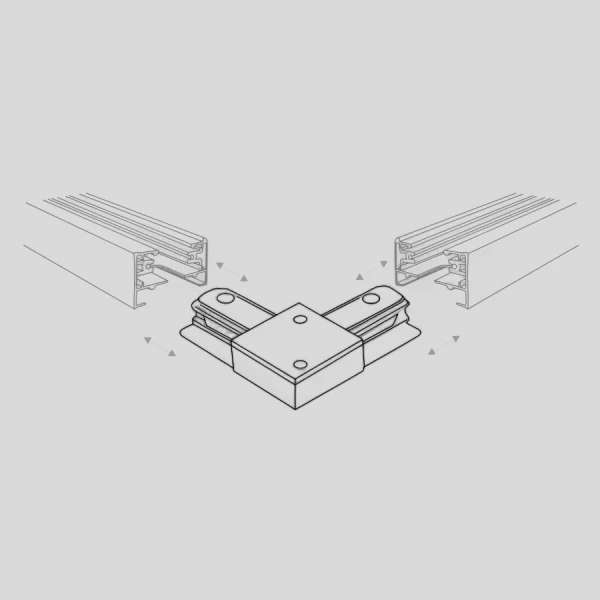 З'єднання для трекових систем TK Lighting TRACER білий 4069 - Фото 3