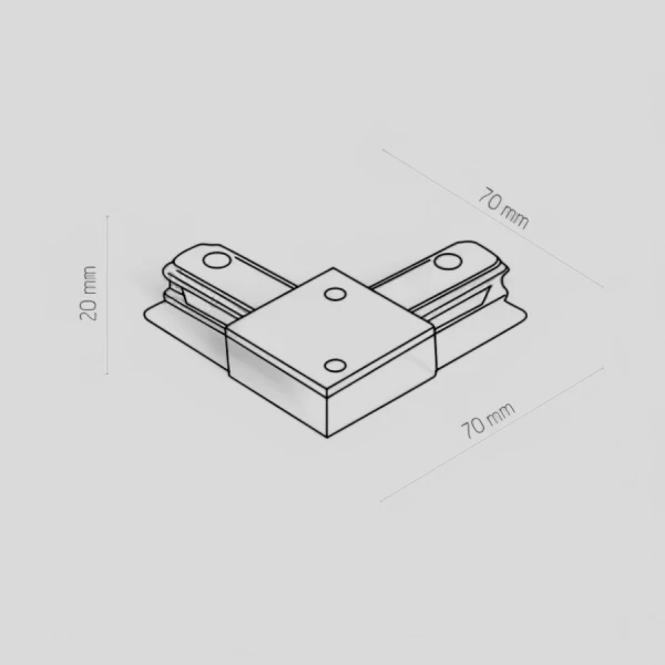 З'єднання для трекових систем TK Lighting TRACER білий 4069 - Фото 2