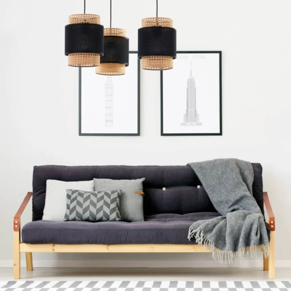Підвісний світильник TK Lighting BOHO E27 чорний 6549 - Фото 3