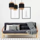 Підвісний світильник TK Lighting BOHO E27 чорний 6549