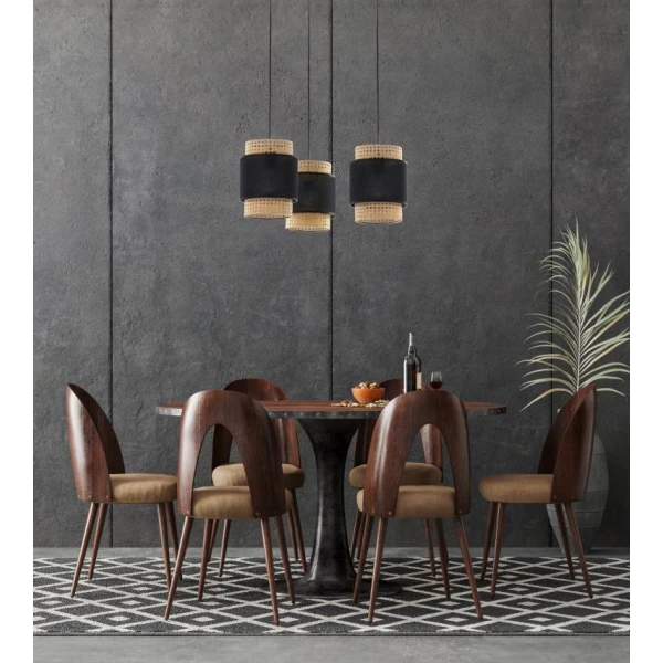 Підвісний світильник TK Lighting BOHO E27 чорний 6549 - Фото 4