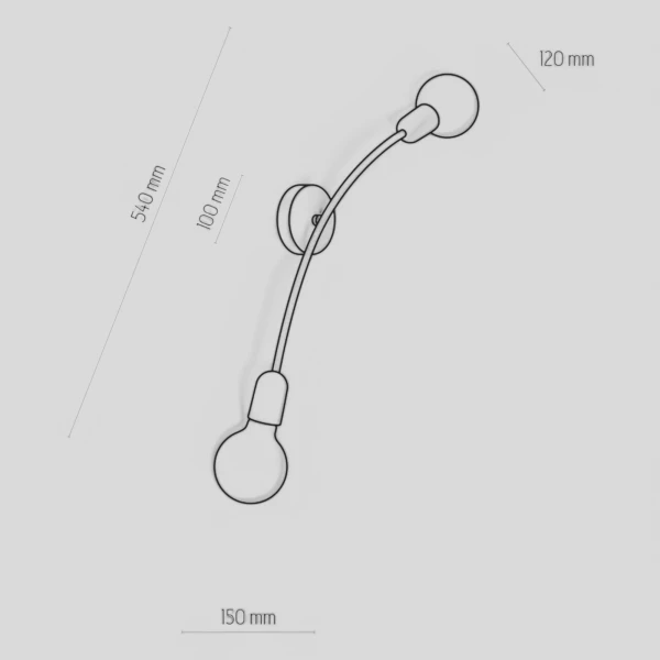Бра TK Lighting HELIX E27 чорний 2721 - Фото 2