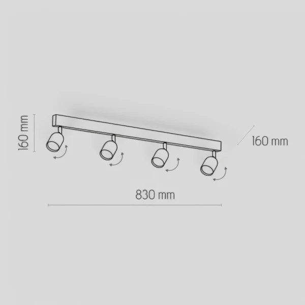 Світильник спот TK Lighting TOP GU10 чорний 6268 - Фото 2