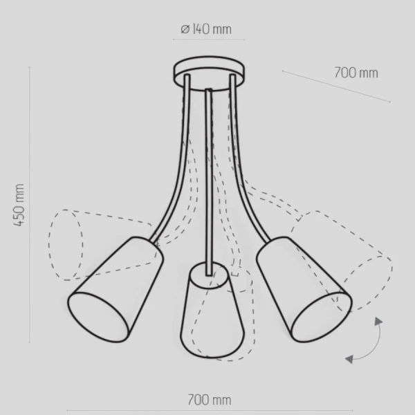 Підвісний світильник TK Lighting WIRE 1711 - Фото 2