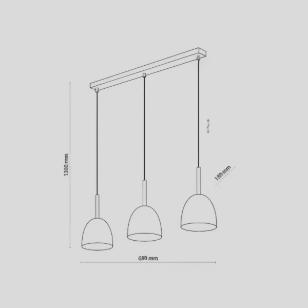 Підвісний світильник TK Lighting NORD E27 білий 4869 - Фото 2
