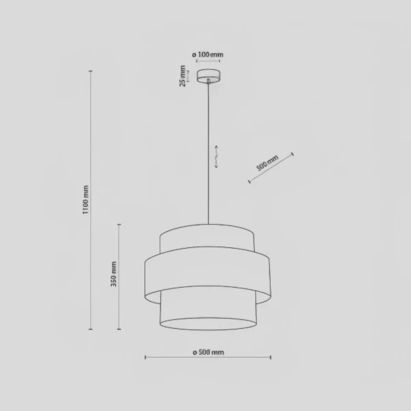 Підвісний світильник TK Lighting CALISTO E27 чорний 5402 - Фото 2