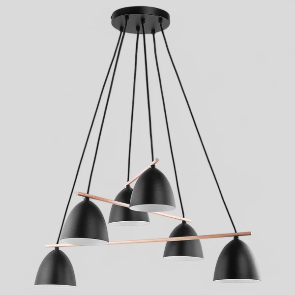 Підвісний світильник TK Lighting AIDA E27 чорний 2577 - Фото 2