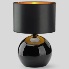 TK Lighting PALLA E27 чорний 5081. Настільна лампа декоративна