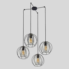 TK Lighting JAULA E27 чорний 6252. Світильник підвісний