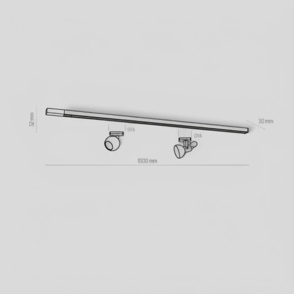 Рейка до трекового світильника 1м TK Lighting TRACER білий 3602 - Фото 3