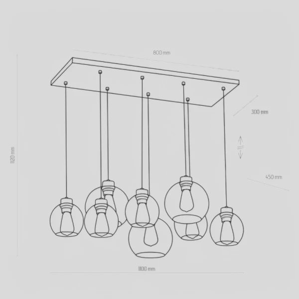 Підвісний світильник TK Lighting CUBUS E27 чорний 4113 - Фото 2