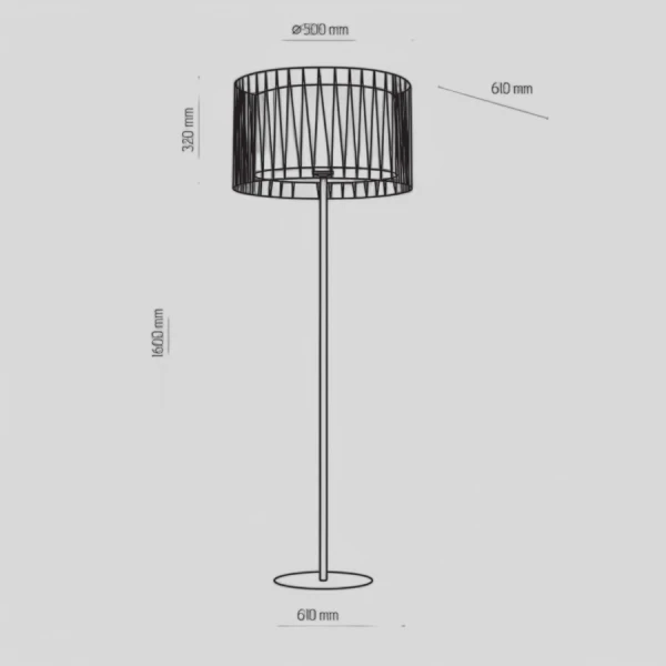 Торшер TK Lighting HARMONY E27 чорний 2899 - Фото 2