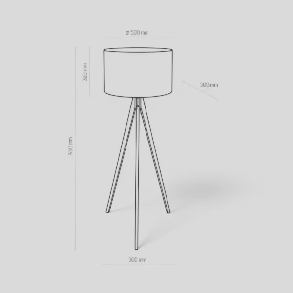 Торшер TK Lighting TREVISO E27 коричневий 5039 - Фото 2