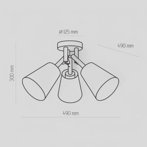 Люстра стельова TK Lighting VAIO E27 білий 665 - Фото 3
