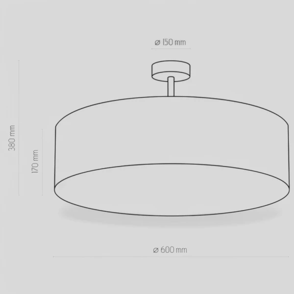 Люстра стельова TK Lighting RONDO E27 сірий-блискучий (хром) 424 - Фото 7