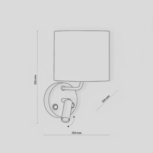 Бра TK Lighting RICHI E27;G9 чорний 4234 - Фото 6