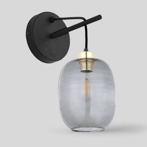 Бра TK Lighting DELTA E27 чорний 6481 - Фото 1