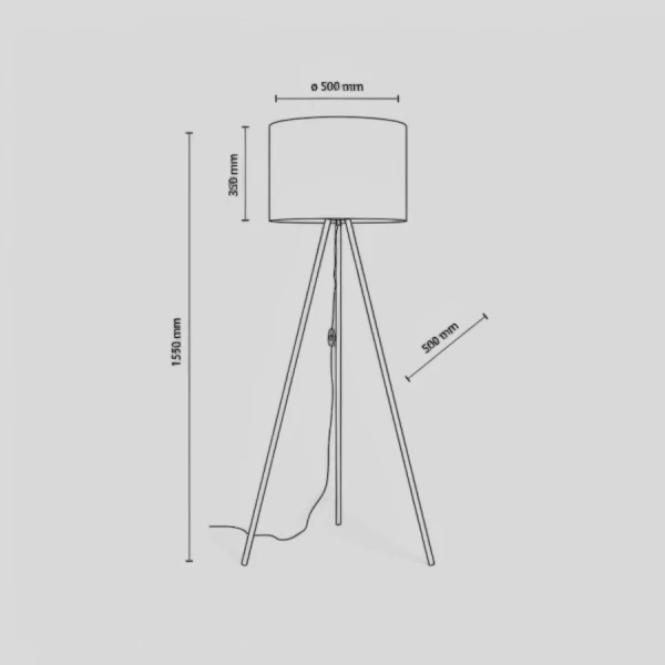 Торшер TK Lighting UMBERTO E27 золотий 16036 - Фото 2