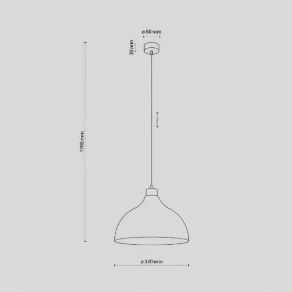 Підвісний світильник TK Lighting CAP E27 білий 2070 - Фото 7