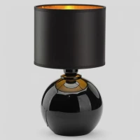TK Lighting PALLA E27 чорний 5068. Настільна лампа декоративна