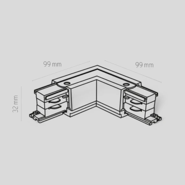 З'єднання для трекових систем TK Lighting TRACER білий 3606 - Фото 2