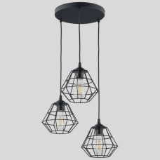 TK Lighting DIAMOND E27 чорний 6204. Світильник підвісний