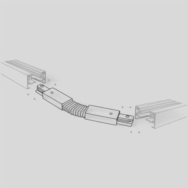 З'єднання для трекових систем TK Lighting TRACER чорний 407 - Фото 3
