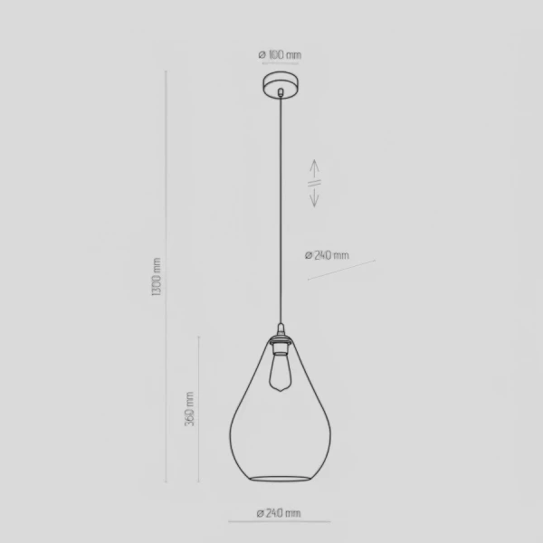 Підвісний світильник TK Lighting FUENTE E27 чорний 4322 - Фото 2