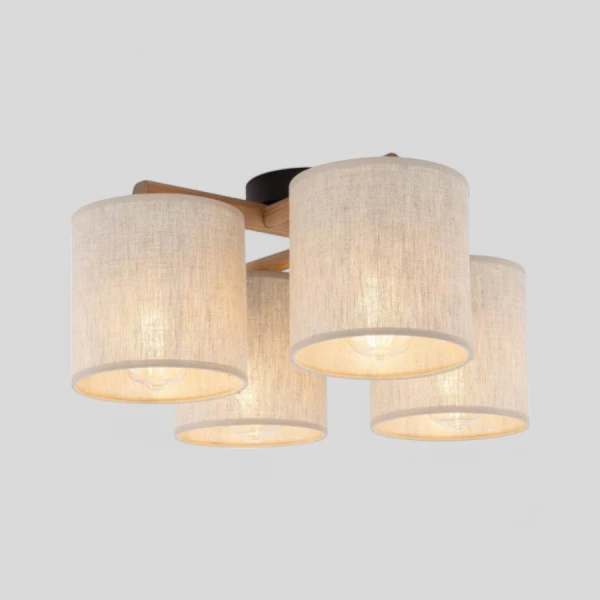 Люстра стельова TK Lighting DEVA E27 чорний 6866 - Фото 7