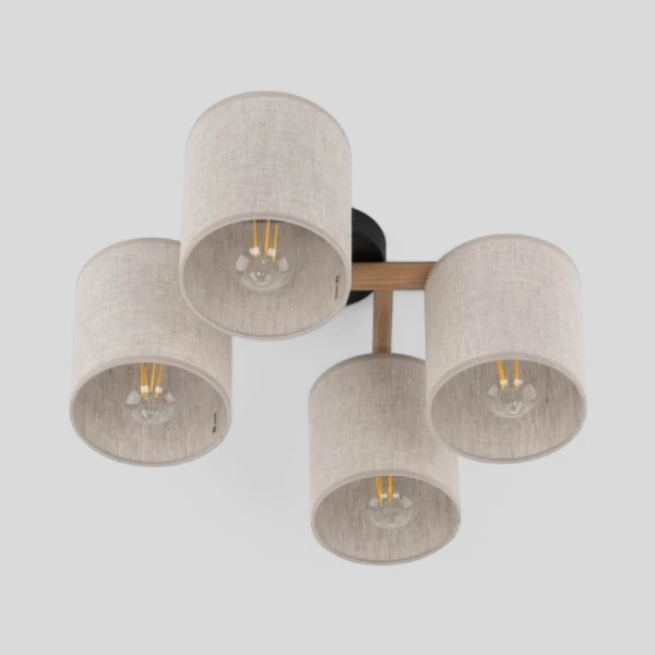 Люстра стельова TK Lighting DEVA E27 чорний 6866 - Фото 8