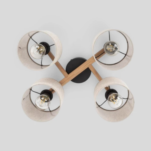 Люстра стельова TK Lighting DEVA E27 чорний 6866 - Фото 9