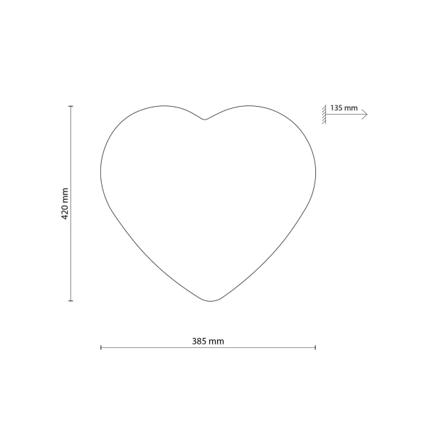 Світильник стельовий TK Lighting HEART E27 білий 757 - Фото 2