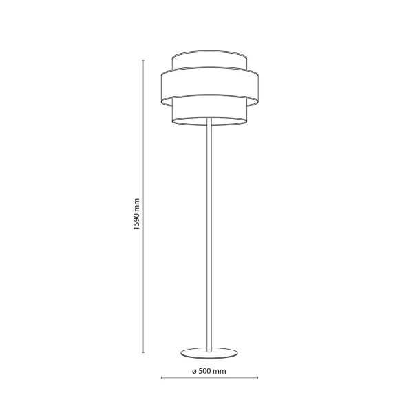 Торшер TK Lighting TRIO E27 чорний 6452 - Фото 2