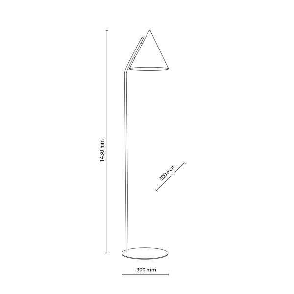 Торшер TK Lighting CONO E27 чорний 16010 - Фото 2