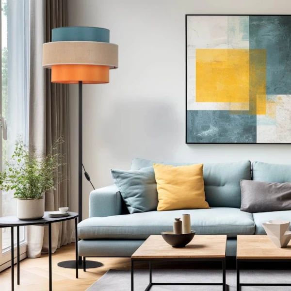 Торшер TK Lighting TRIO E27 чорний 6452 - Фото 3