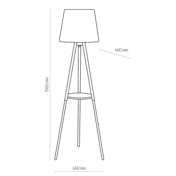 Торшер TK Lighting VAIO E27 білий 698 - Фото 2