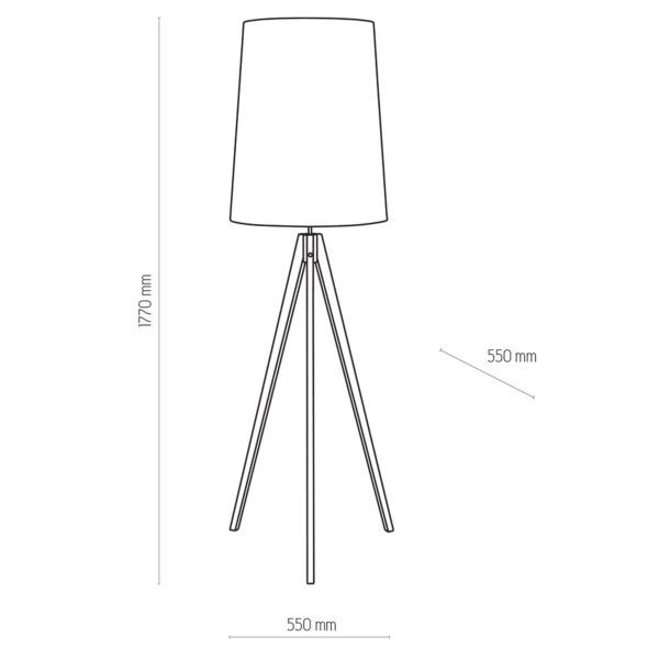 Торшер TK Lighting WALZ E27 коричневий 5046 - Фото 2