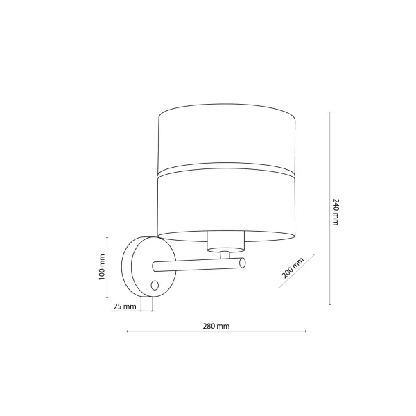 Бра TK Lighting NICOL E27 чорний 6539 - Фото 4