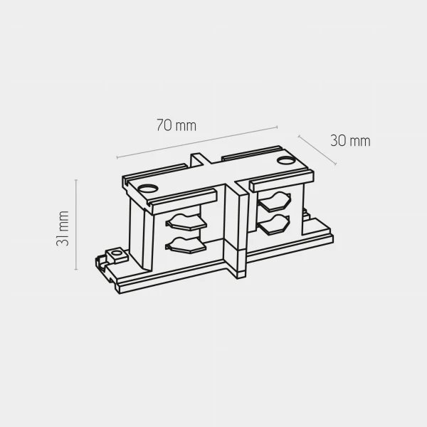 З'єднання для трекових систем TK Lighting TRACER білий 3608 - Фото 2