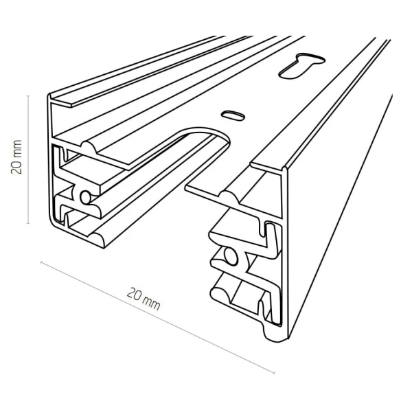 Рейка до трекового світильника 1м TK Lighting TRACER чорний 4045 - Фото 2