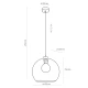 Підвісний світильник TK Lighting CUBUS E27 чорний 2064