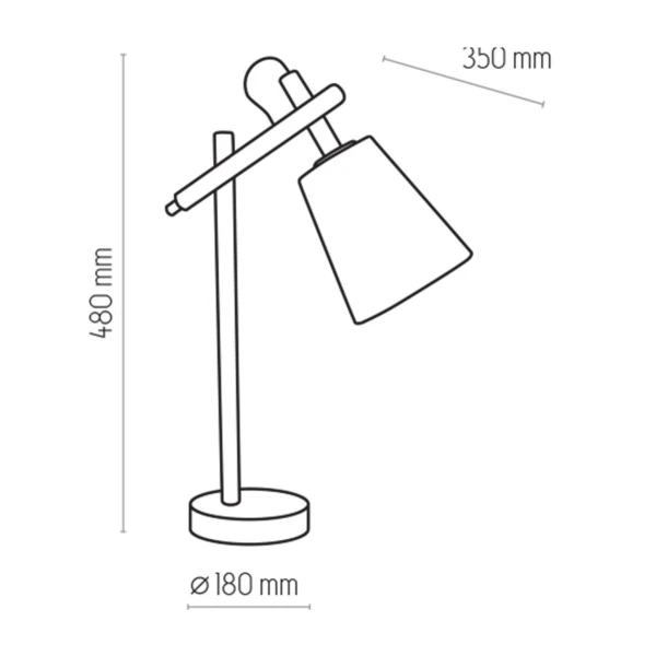 Настільна лампа TK Lighting VAIO E27 білий 667 - Фото 2