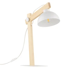 TK Lighting OSLO E27 білий 5347. Настільна лампа декоративна