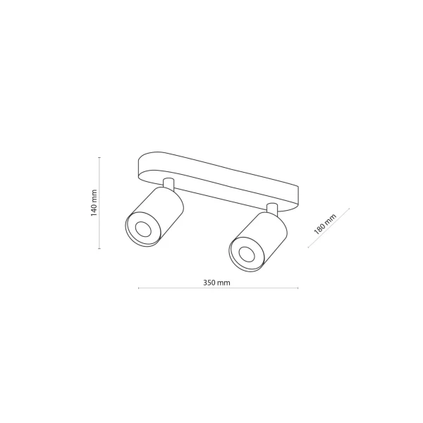 Світильник стельовий TK Lighting TOP GU10 чорний 3291 - Фото 2
