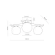 Люстра стельова TK Lighting SHERON G9 коричневий 5308