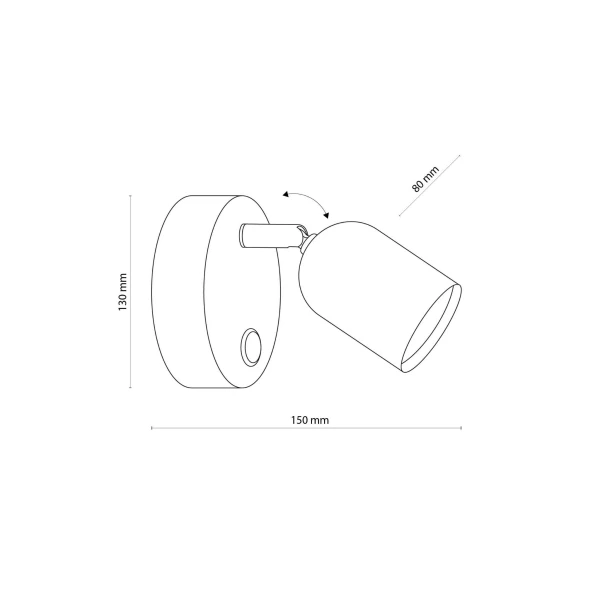 Настінний світильник TK Lighting TOP GU10 білий 4411 - Фото 3