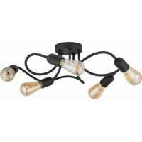TK Lighting WAVE E27 чорний 4408. Люстра пристельова