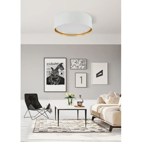 Світильник стельовий TK Lighting BILBAO E27 білий 3433 - Фото 3