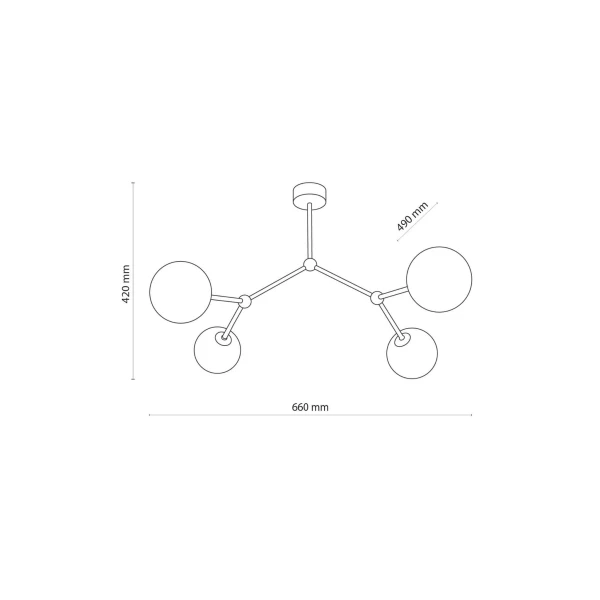 Люстра стельова TK Lighting FAIRY G9 золотий 6470 - Фото 2