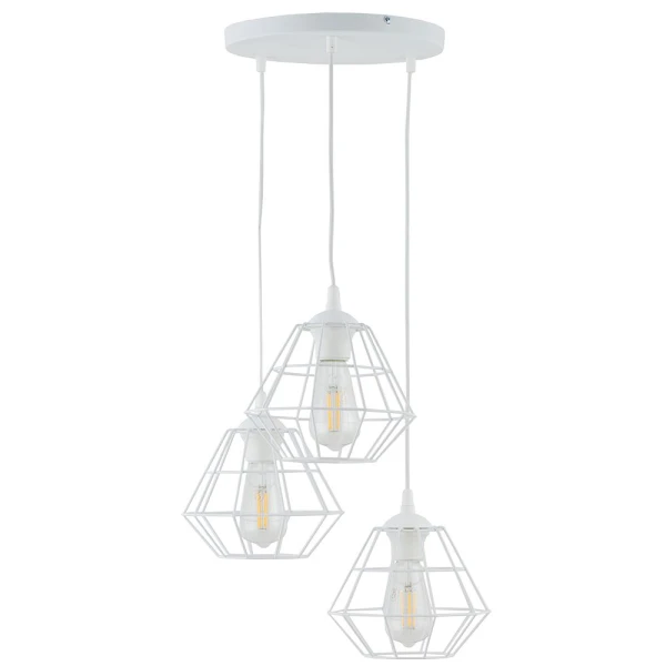 Підвісний світильник TK Lighting DIAMOND E27 білий 6213